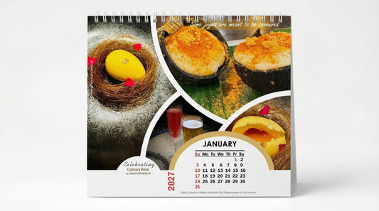 Dual Year Desk Calendar 2026–2027