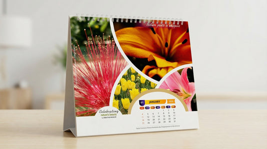 Premium Desk Calendar 2026–2027 | Dual Year Table Calendar for Office & Home | Multicolour